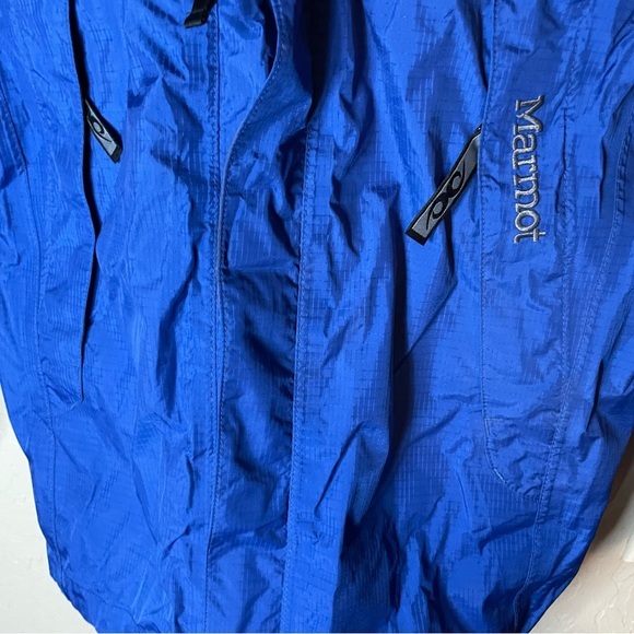 Marmot Kids Blue Grey Windbreaker with Hoodie Size Medium - Picture 9 of 11